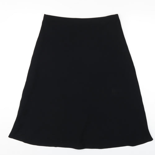 Marks and Spencer Womens Black Polyester A-Line Skirt Size 14