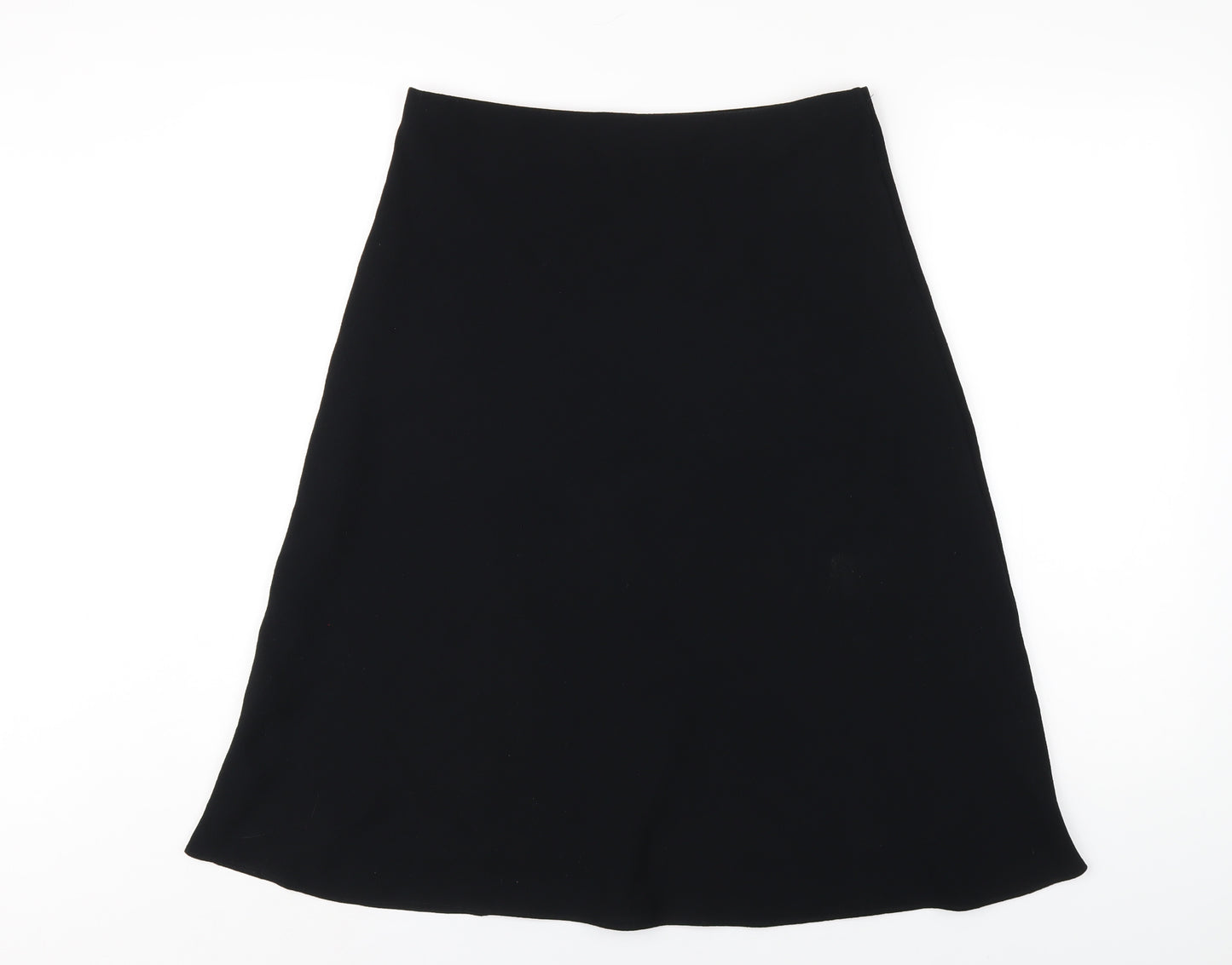 Marks and Spencer Womens Black Polyester A-Line Skirt Size 14