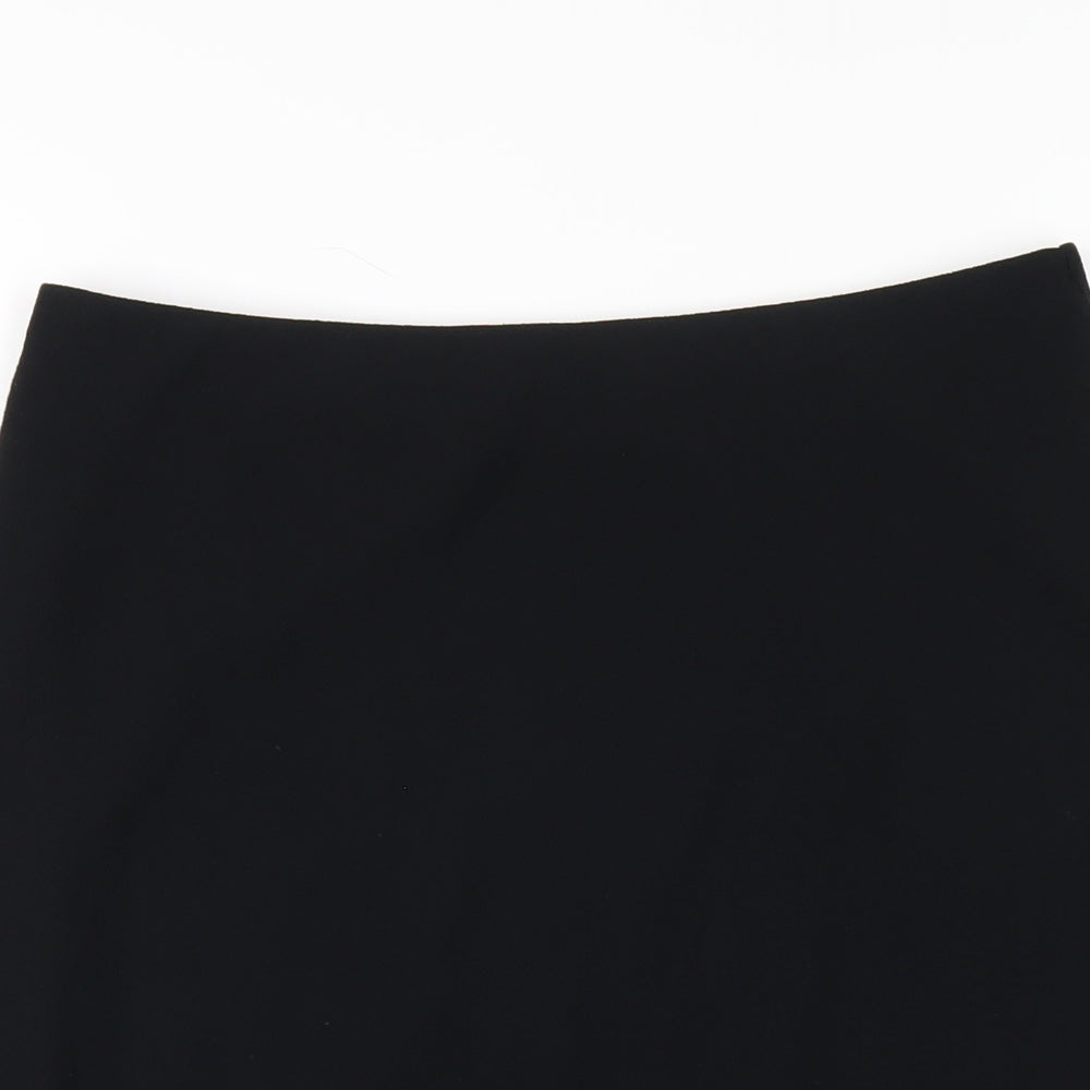 Marks and Spencer Womens Black Polyester A-Line Skirt Size 14