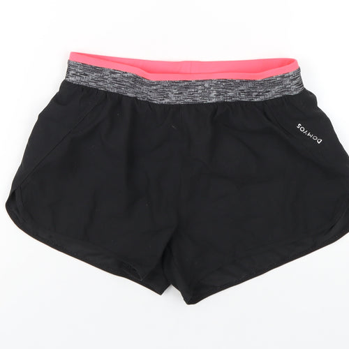 DOMYOS Womens Black Polyester Athletic Shorts Size XS Regular