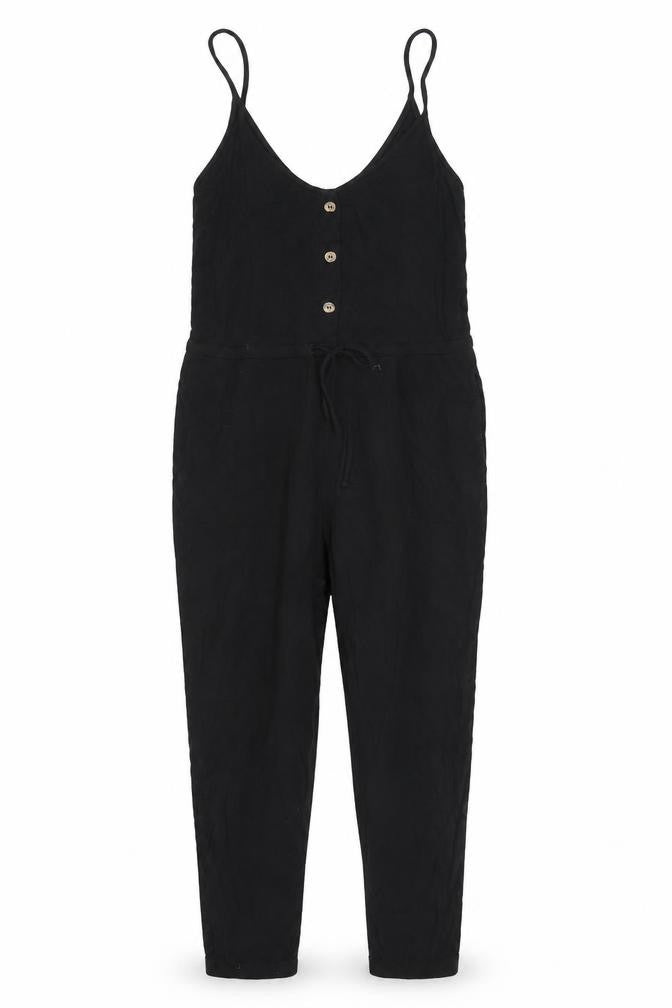 Topshop Womens Black Vinyl Jumpsuit One-Piece Size 12 L29 in Pullover