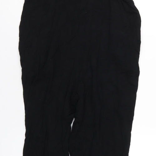 Topshop Womens Black Vinyl Jumpsuit One-Piece Size 12 L29 in Pullover