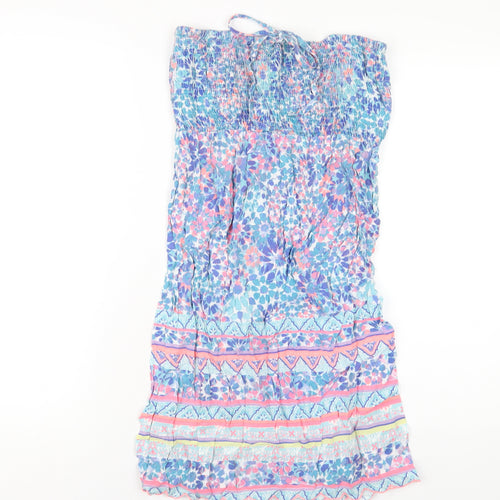 Accessorize Womens Multicoloured Geometric Viscose A-Line Size M Square Neck Pullover