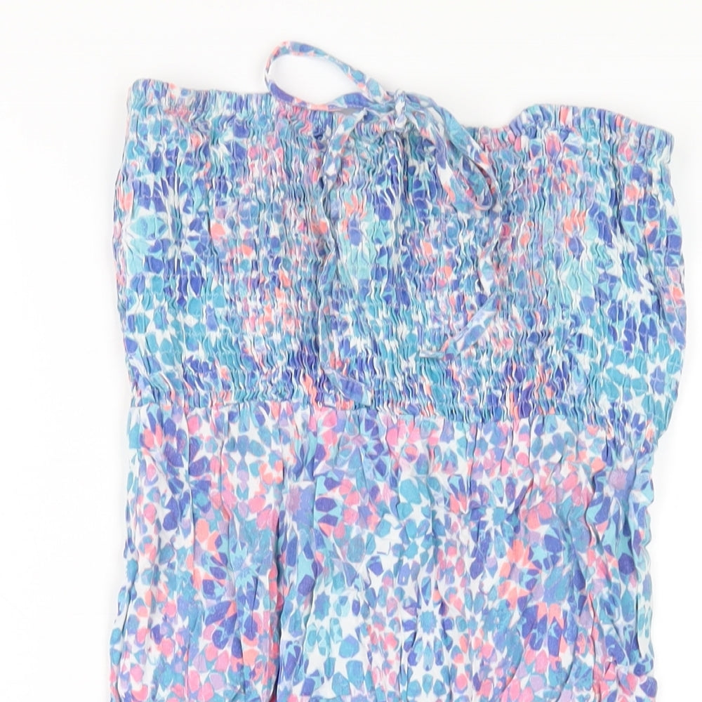 Accessorize Womens Multicoloured Geometric Viscose A-Line Size M Square Neck Pullover