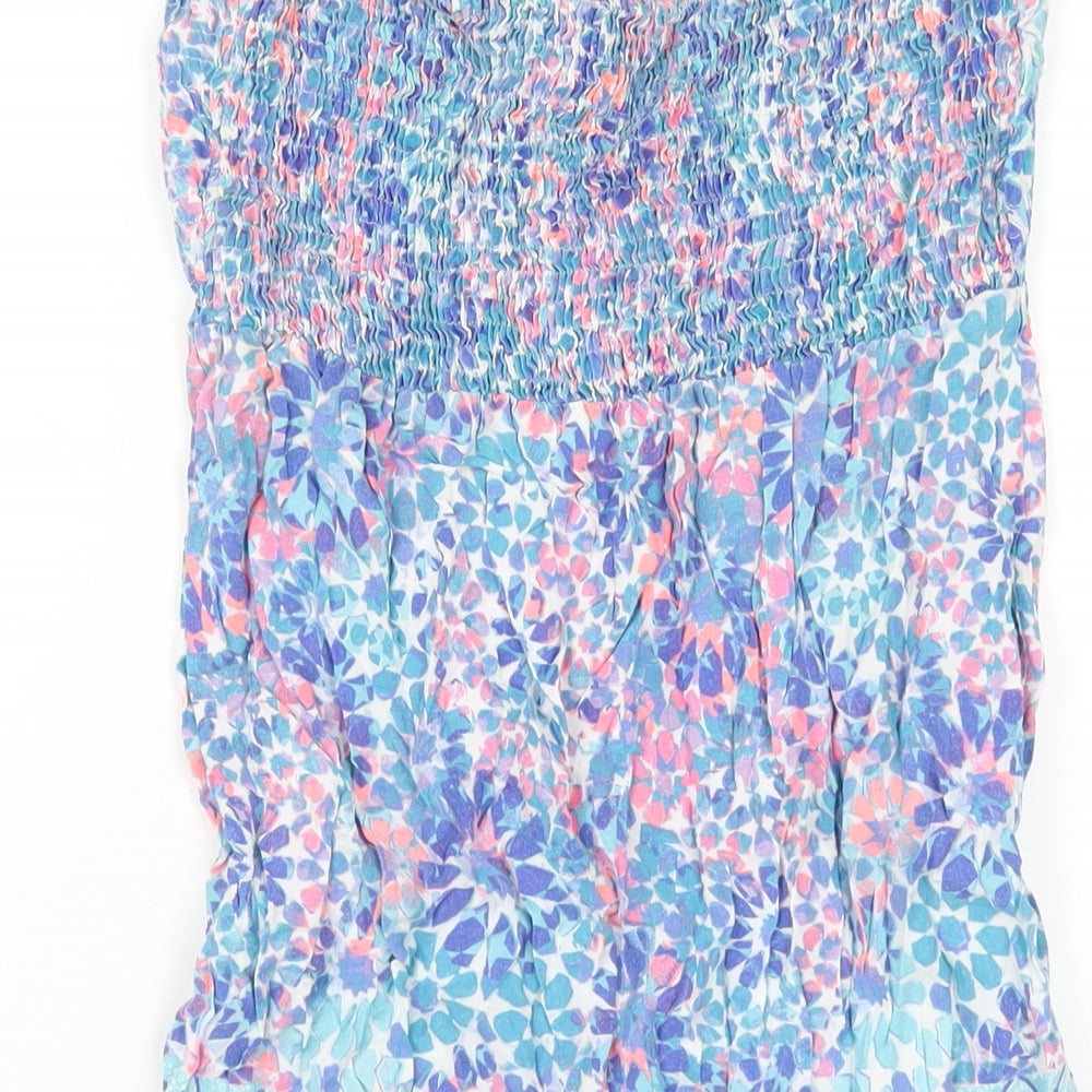 Accessorize Womens Multicoloured Geometric Viscose A-Line Size M Square Neck Pullover