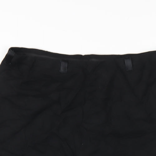 Marks and Spencer Womens Black Linen A-Line Skirt Size 12