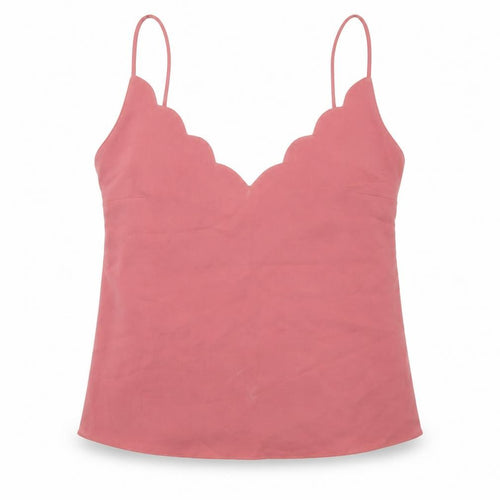Topshop Womens Pink Polyester Camisole T-Shirt Size 12 V-Neck