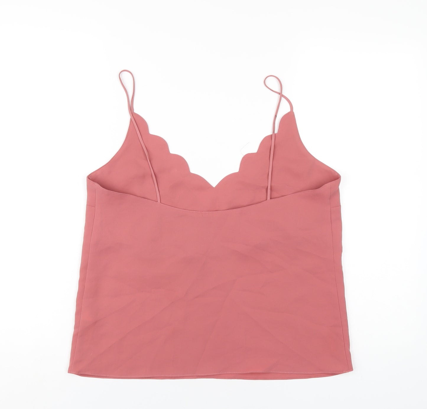 Topshop Womens Pink Polyester Camisole T-Shirt Size 12 V-Neck