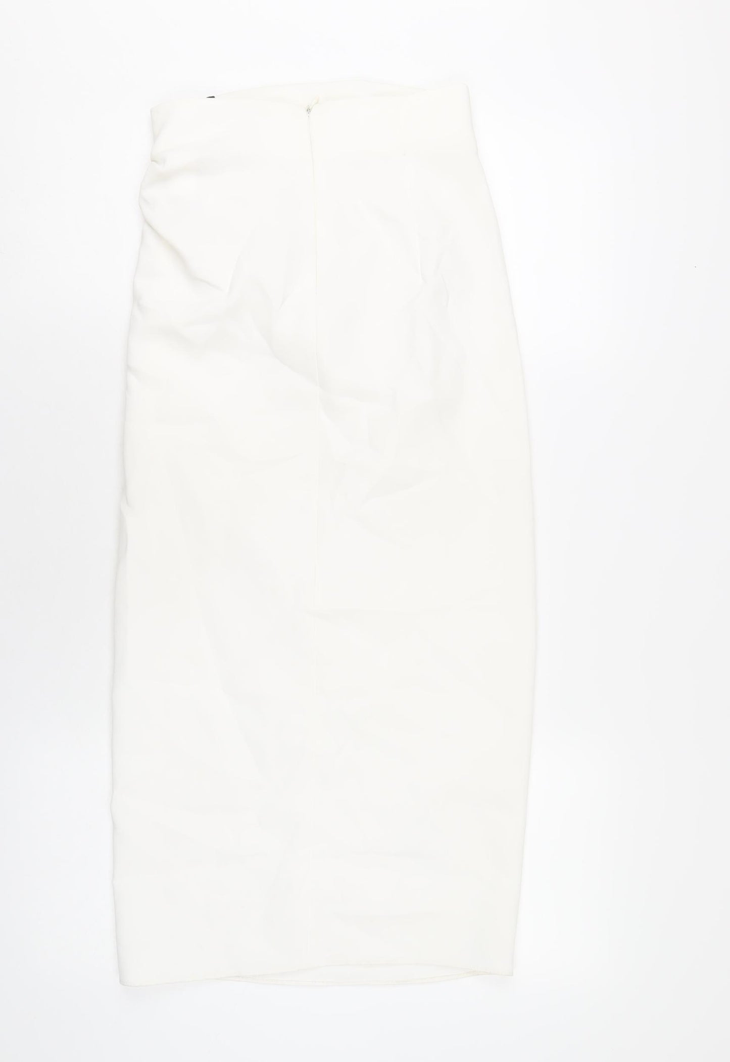 Zara Womens White Polyester A-Line Skirt Size XS Zip