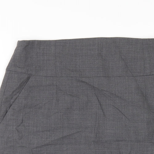 Banana Republic Womens Grey Wool Straight & Pencil Skirt Size 6 Zip