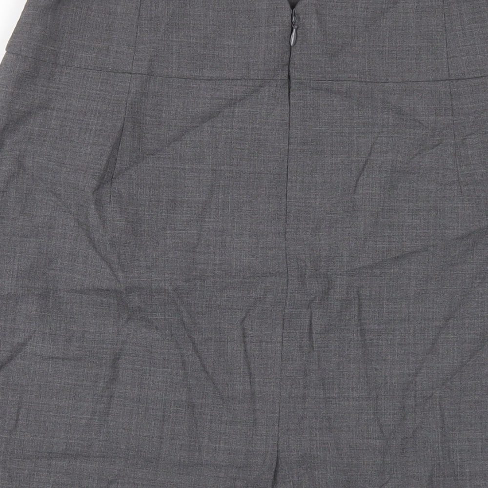 Banana Republic Womens Grey Wool Straight & Pencil Skirt Size 6 Zip