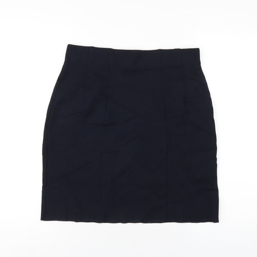 Marks and Spencer Womens Blue Viscose A-Line Skirt Size 12