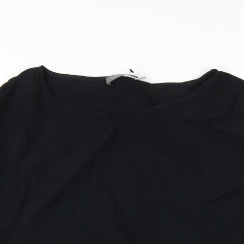 Mint Velvet Womens Black Polyester Basic Tank Size 8 Round Neck