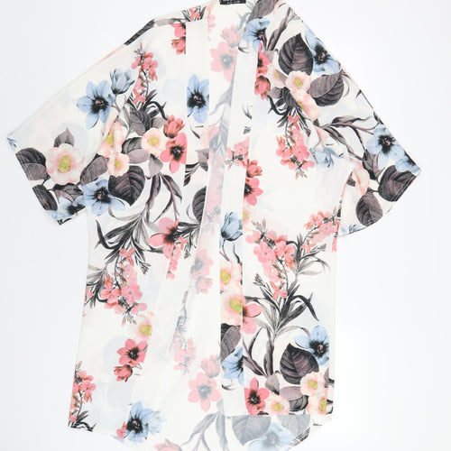 Select Womens Multicoloured Floral Polyester Kimono Blouse Size 10 V-Neck