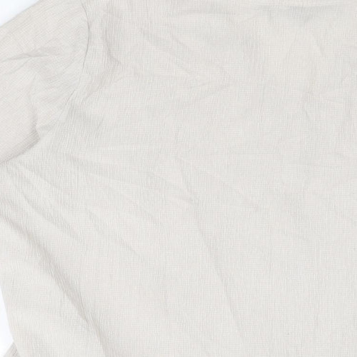 Bonmarché Womens Beige Polyester Basic Button-Up Size 12 V-Neck