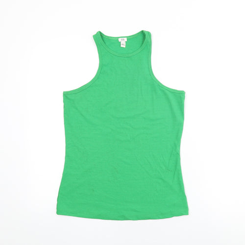 River Island Womens Green Polyester Basic Tank Size 16 Round Neck