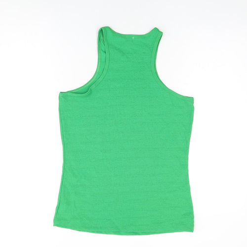 River Island Womens Green Polyester Basic Tank Size 16 Round Neck