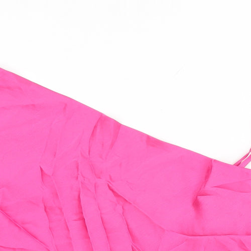Nasty Gal Womens Pink Polyester Basic T-Shirt Size 20 One Shoulder