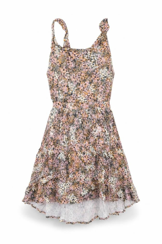 Somedays Lovin Womens Multicoloured Floral Viscose Skater Dress Size S Round Neck Zip