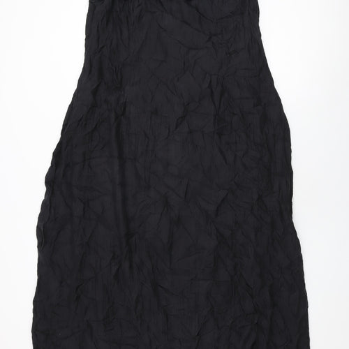 Press & Bastyan Womens Black Polyester Maxi Size 14 Round Neck Zip