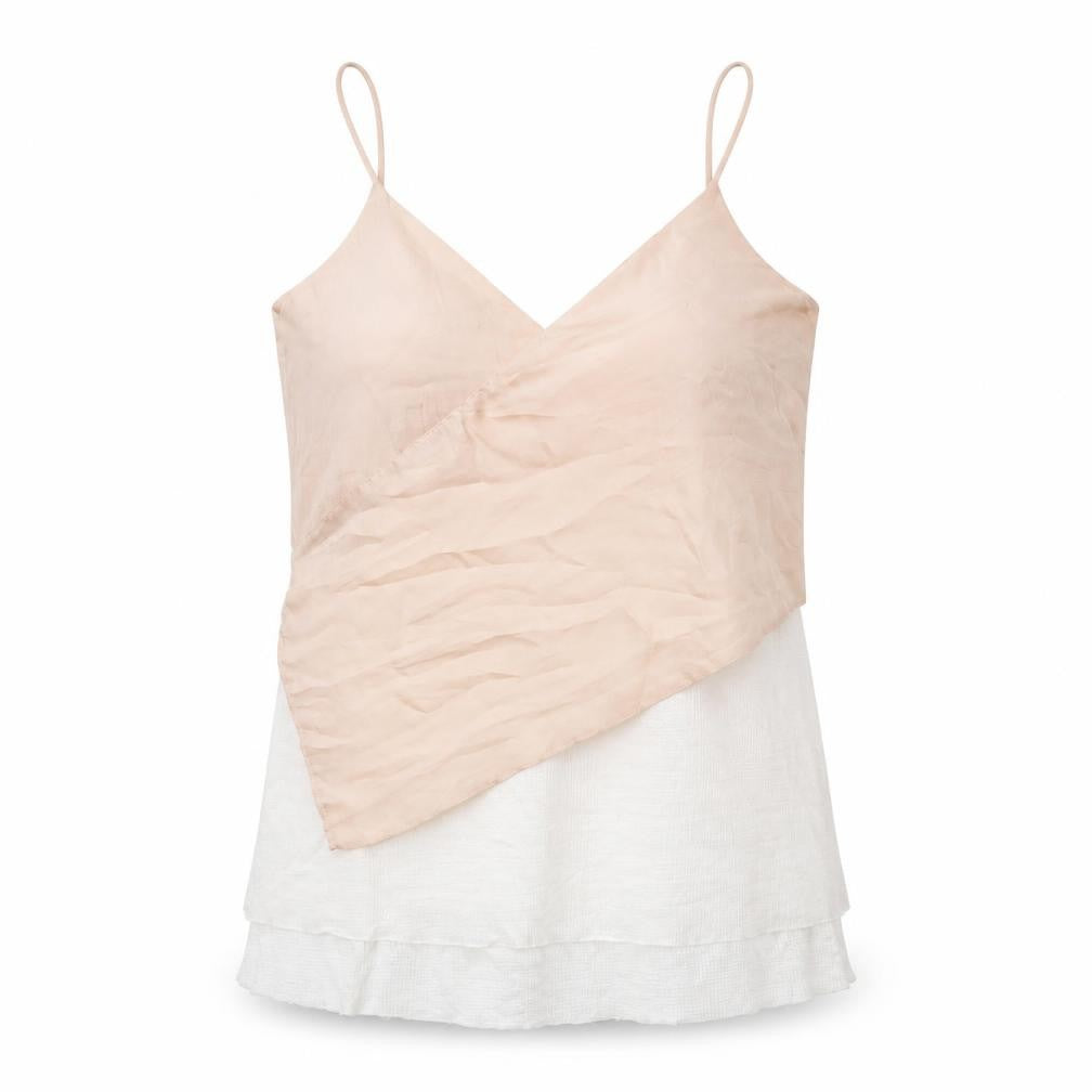 Zara Womens Pink Polyester Camisole T-Shirt Size M V-Neck