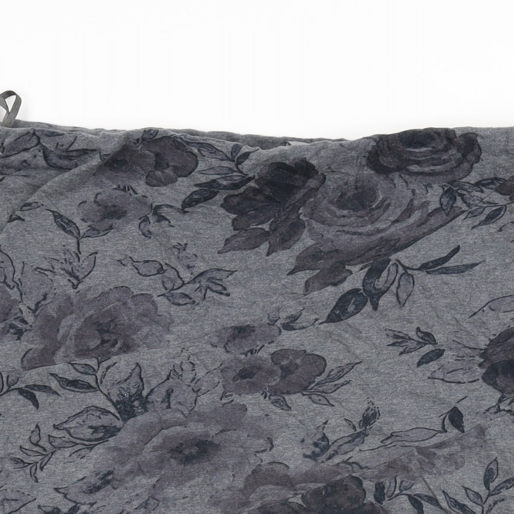 Per Una Womens Grey Floral Cotton Swing Skirt Size 20