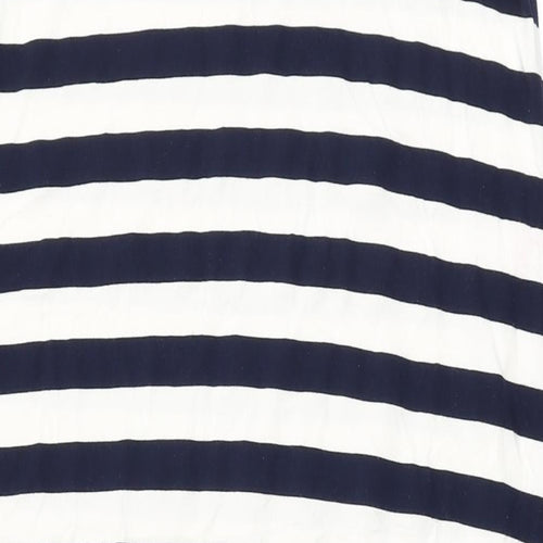 ASOS Womens White Striped Polyester Shift Size 10 Round Neck Pullover