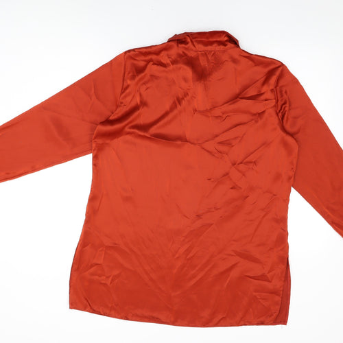 Mackays Womens Red Polyester Basic Button-Up Size 16 Collared
