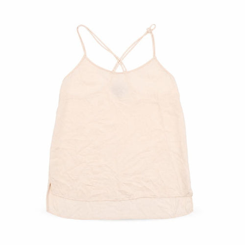Marks and Spencer Womens Pink Polyester Camisole T-Shirt Size 10 Round Neck