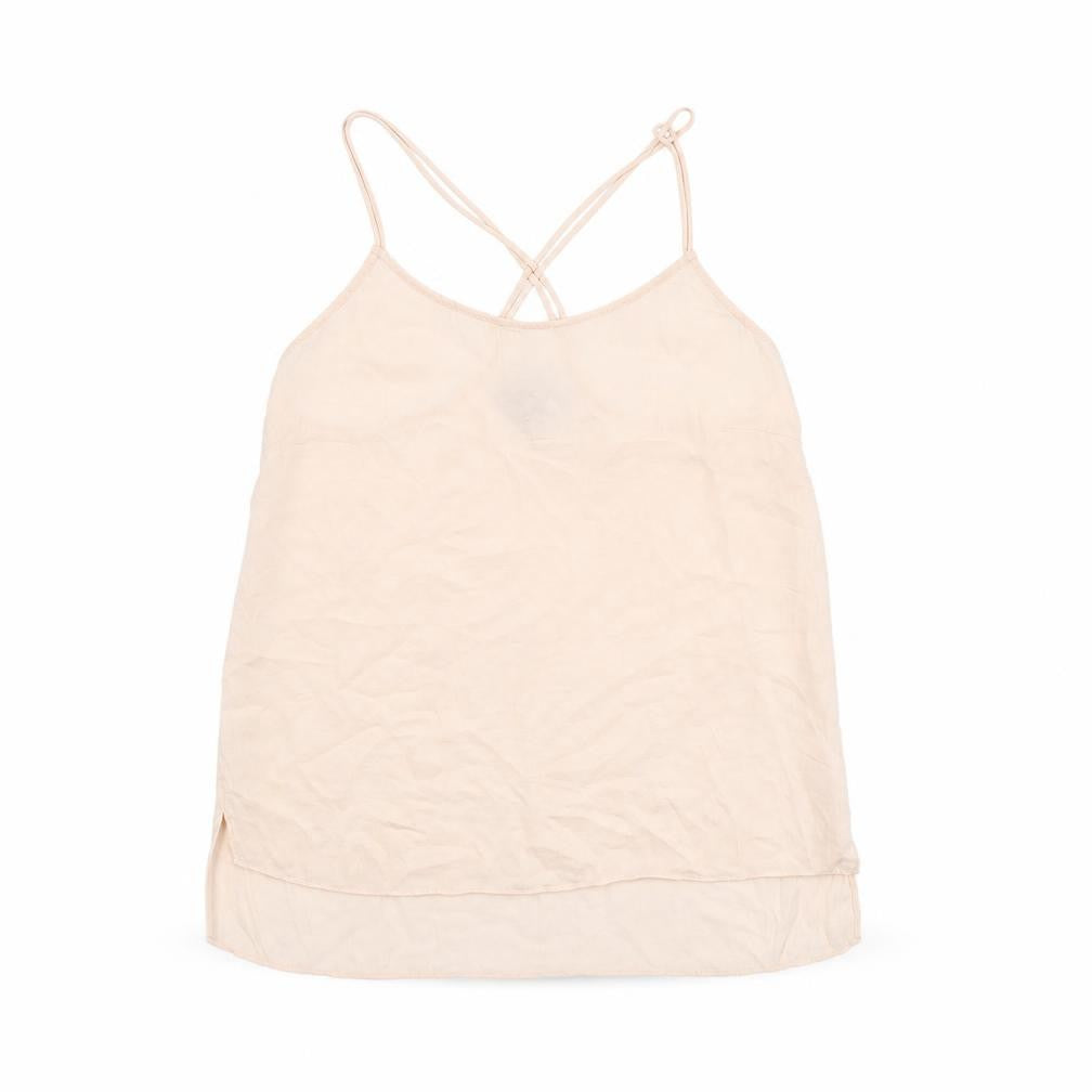 Marks and Spencer Womens Pink Polyester Camisole T-Shirt Size 10 Round Neck