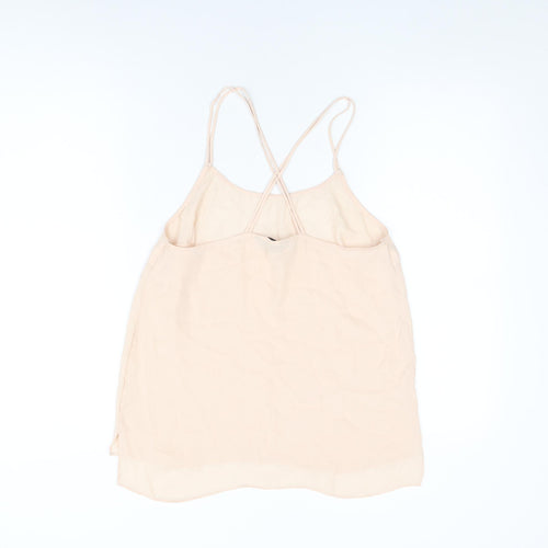 Marks and Spencer Womens Pink Polyester Camisole T-Shirt Size 10 Round Neck