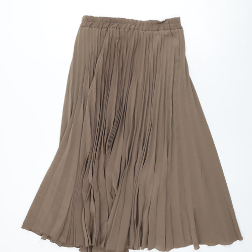 Epic Womens Brown Polyester Swing Skirt Size 14