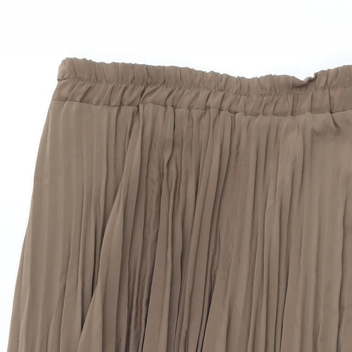 Epic Womens Brown Polyester Swing Skirt Size 14