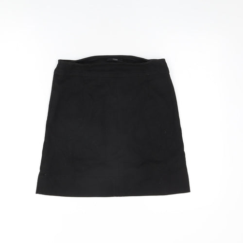 Marks and Spencer Womens Black Polyester A-Line Skirt Size 8