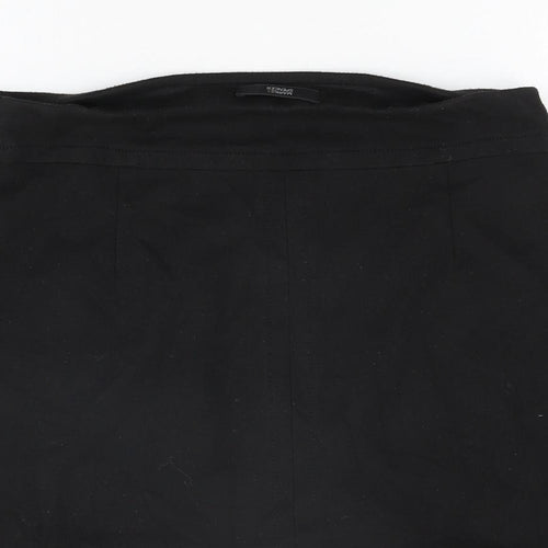 Marks and Spencer Womens Black Polyester A-Line Skirt Size 8