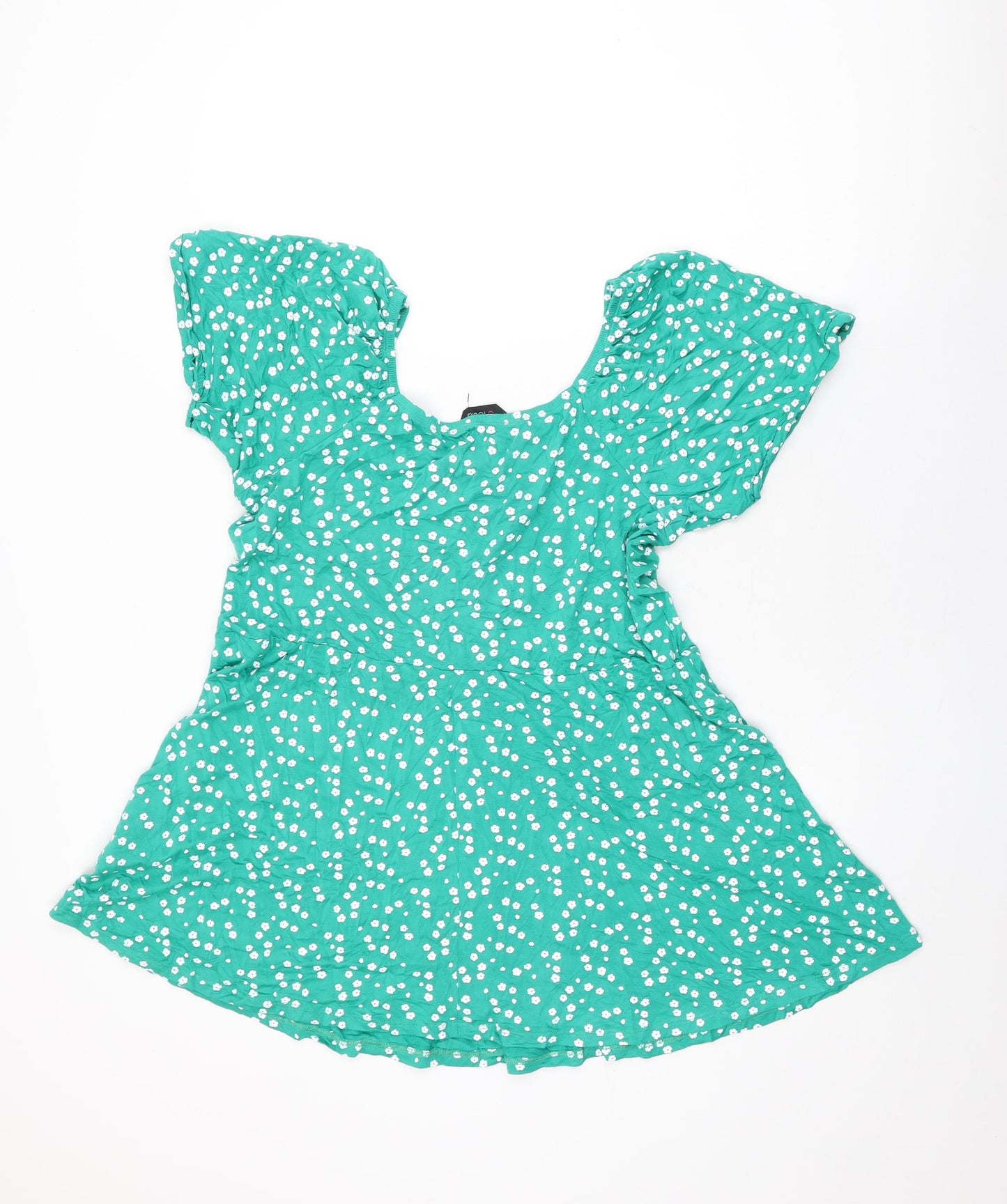 Yours Womens Green Floral Viscose Basic T-Shirt Size 18 Sweetheart