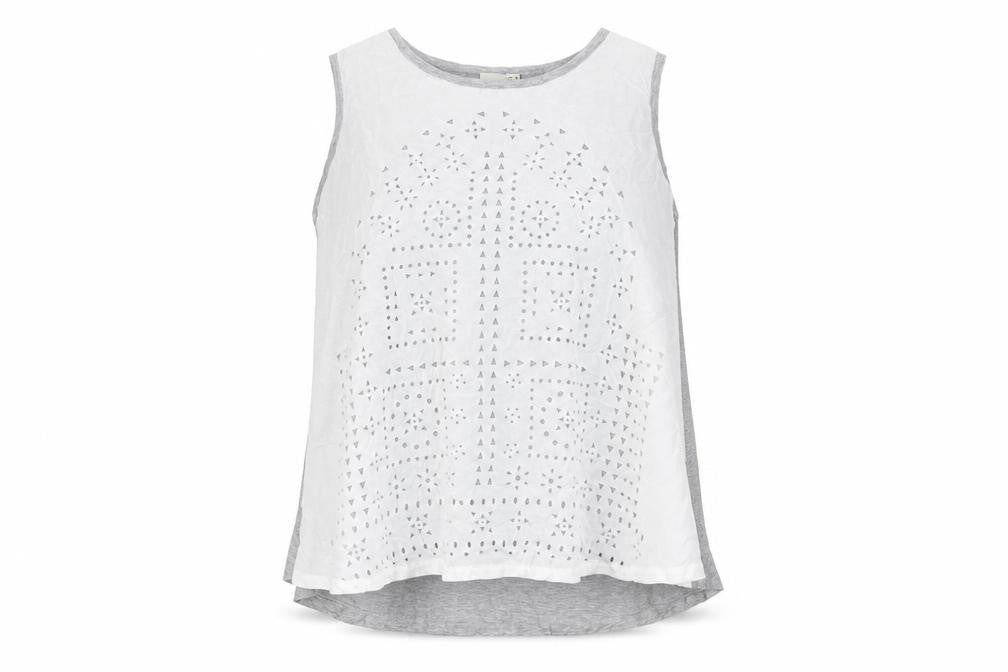 ASOS Womens Grey Polyester Basic Tank Size 14 Round Neck