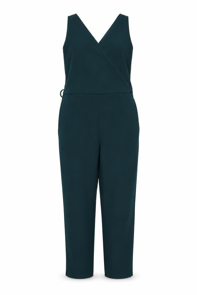 Girl in Mind Womens Green Polyester Jumpsuit One-Piece Size 10 Zip