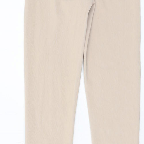 Zara Womens Beige Polyester Trousers Size XS L32 in Regular