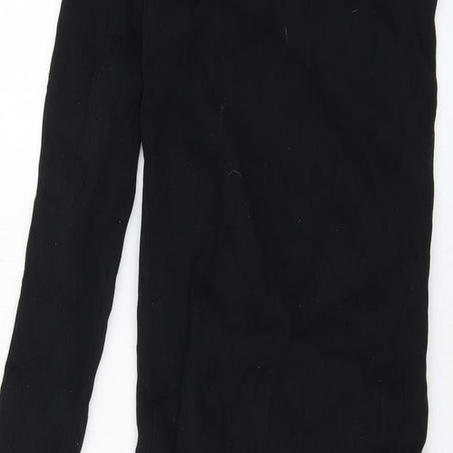 Bershka Womens Black Polyamide Mini Size M One Shoulder Pullover