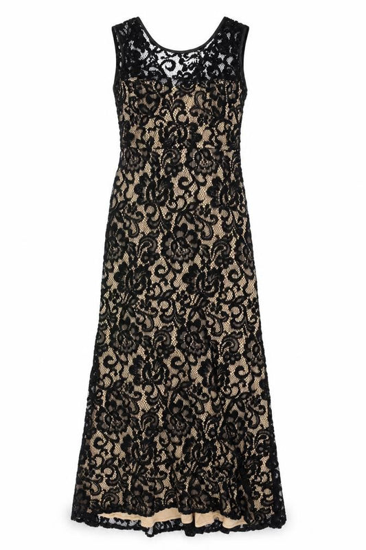 Front view of Betsy & Adam women’s black polyester a-line, size UK 6, round neck pullover