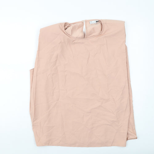 ASOS Womens Pink Polyester Basic Tank Size 18 Round Neck