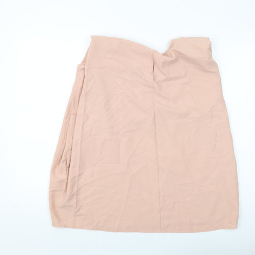 ASOS Womens Pink Polyester Basic Tank Size 18 Round Neck