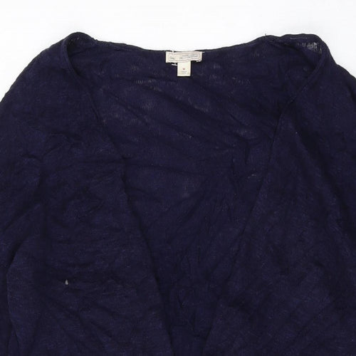 Gap Womens Blue V-Neck Cotton Cardigan Jumper Size M