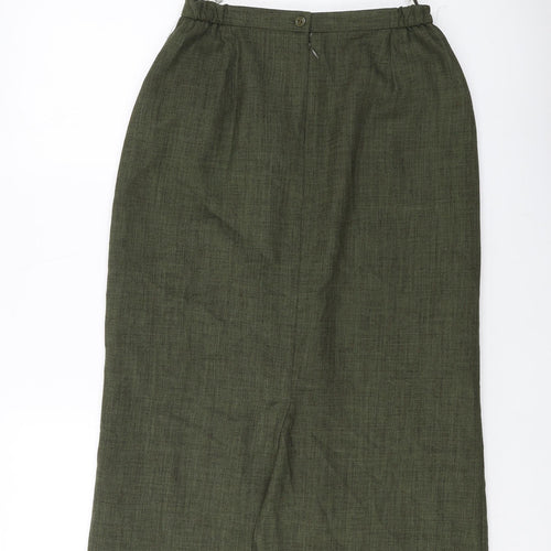 Eastex Womens Green Polyester Straight & Pencil Skirt Size 10 Zip