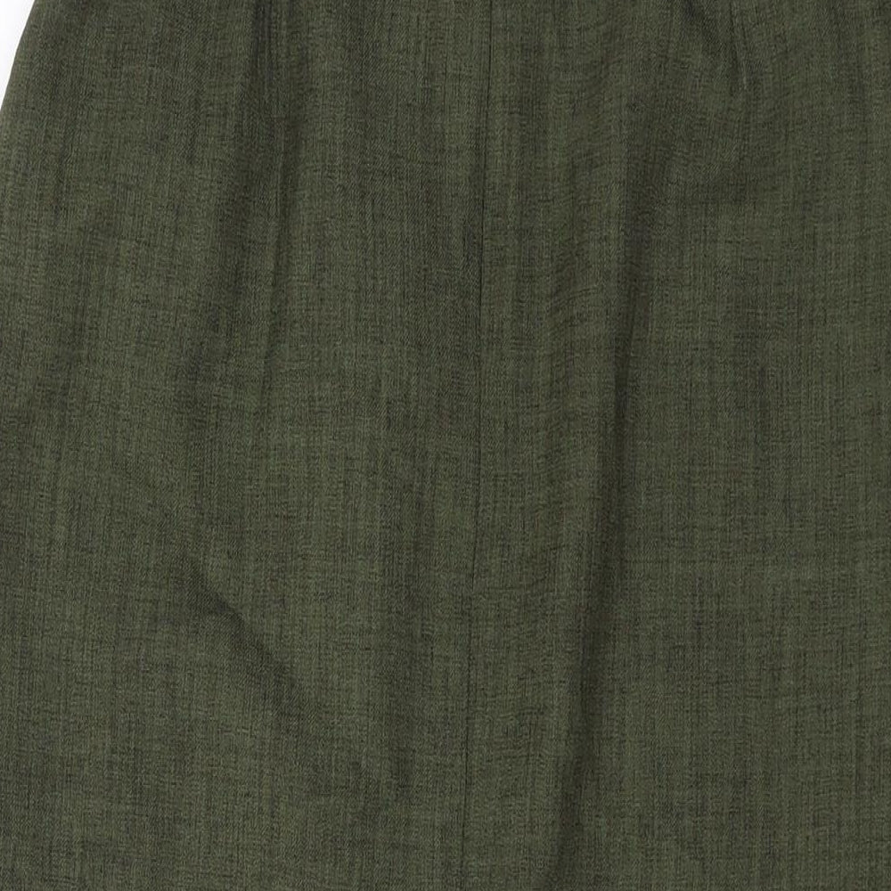 Eastex Womens Green Polyester Straight & Pencil Skirt Size 10 Zip