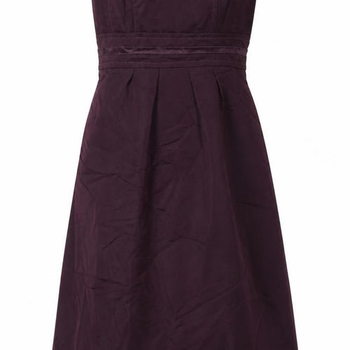 Autograph Womens Purple Cotton A-Line Size 12 Off the Shoulder Zip
