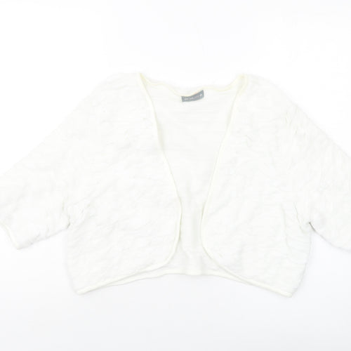 Per Una Womens Ivory V-Neck Polyester Shrug Jumper Size 20