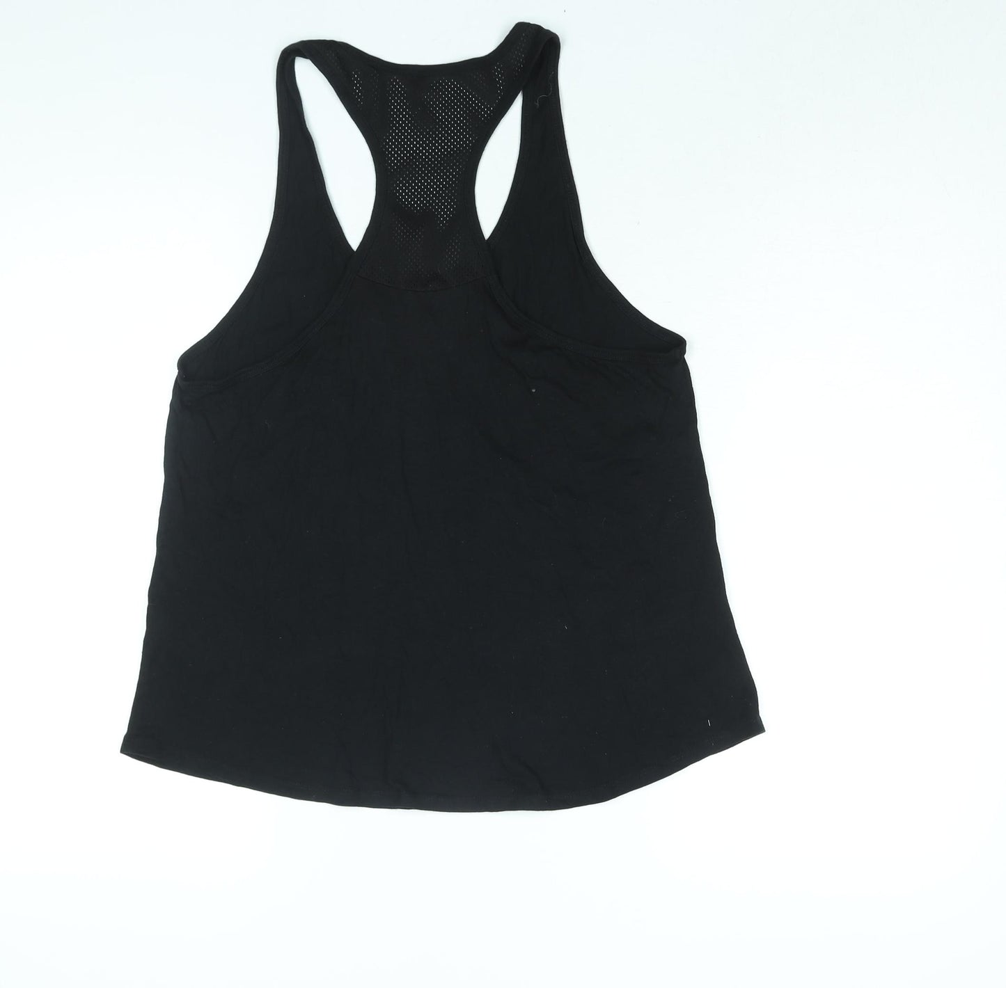 New Look Womens Black Cotton Basic Tank Size L Scoop Neck Pullover - Believe Achieve