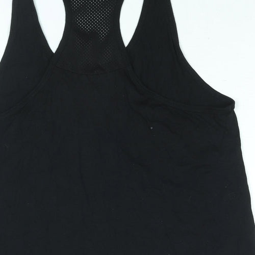 New Look Womens Black Cotton Basic Tank Size L Scoop Neck Pullover - Believe Achieve